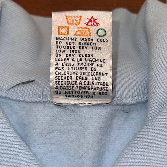 Vintage Puma Sweatshirt with Collar in Sky Blue - Picture 15 of 15